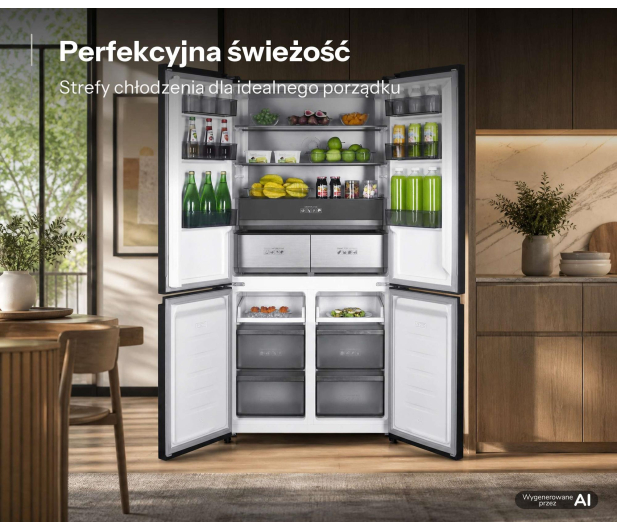 Lodówka MPM 503-SSI-13/D Multidoor Slot-In No Frost 190,2cm Czarne Szkło Do Obudowy 505L - 1502630 - zdjęcie 18